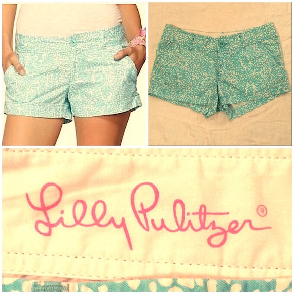 Lilly Pulitzer Pants - Lilly Pulitzer Walsh teal/blue & white Shorts
